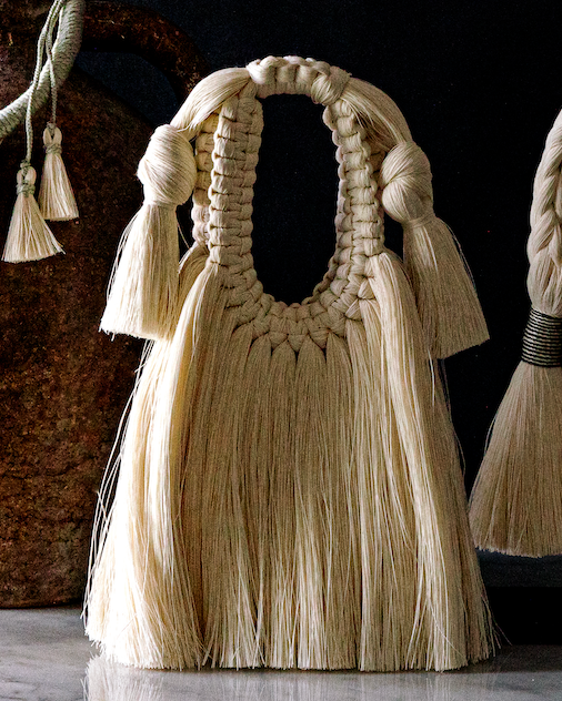 Raw Cotton Thread Clutch