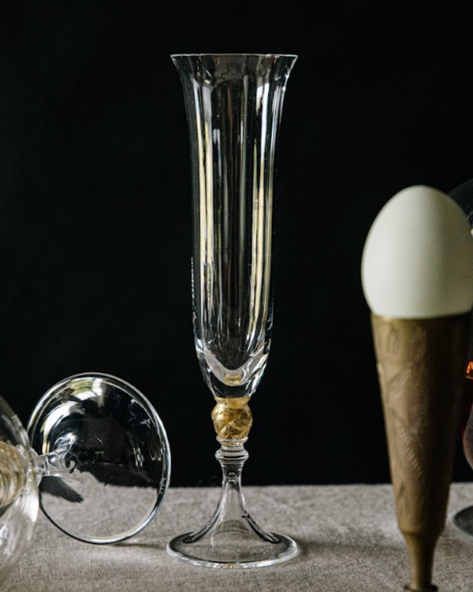 Murano Hand Blown Champagne Glass
