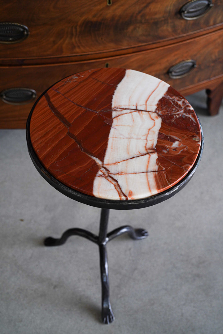 Wrought Iron Side Tables - Red Onyx