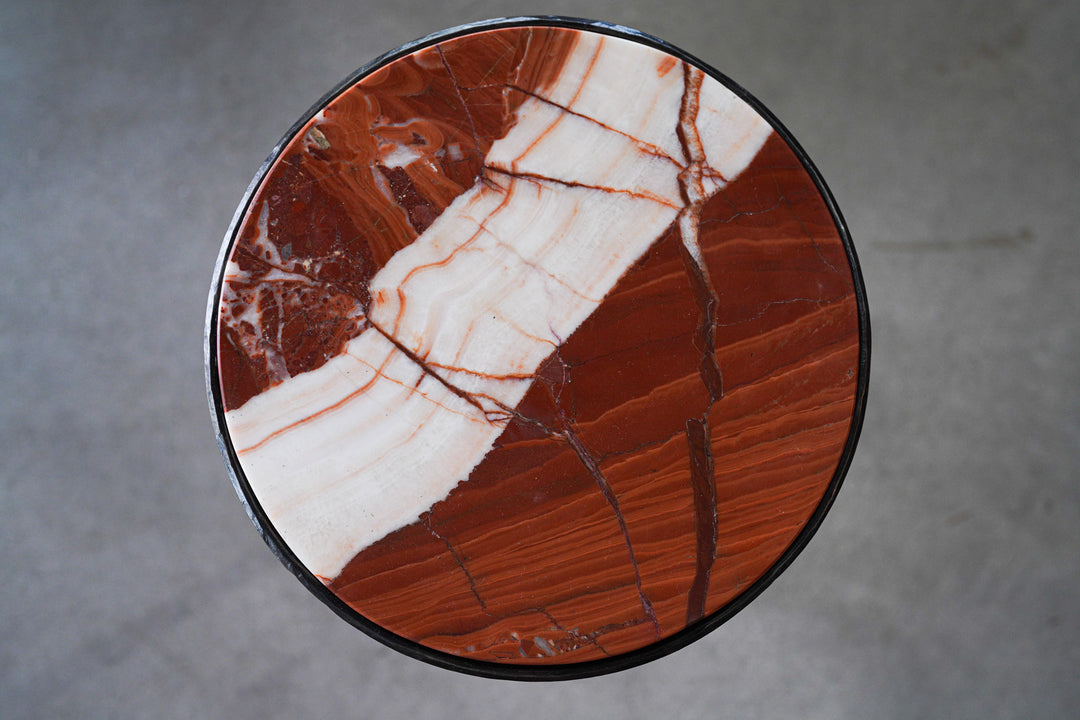 Wrought Iron Side Tables - Red Onyx